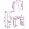 vidaXL Baderomsskapsett 3 deler sonoma eik konstruert tre