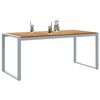 vidaXL Hage middagbord Gr&aring; 180 x 90 x 75 cm Solid akasietre