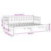 vidaXL Uttrekkbar dagseng hvit 2x(90x190) cm heltre furu