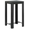 vidaXL Utend&oslash;rs barbord svart 60,5x60,5x110,5 cm polyrotting
