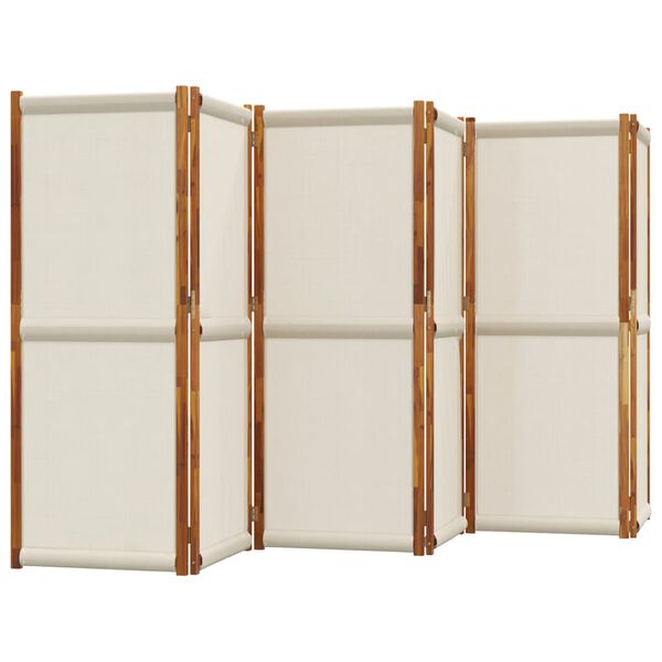 vidaXL Romdeler 6 paneler lysegrå 420x180 cm