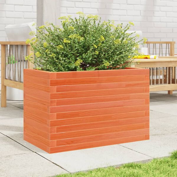 vidaXL Plantekasse voksbrun 70x40x46 cm heltre furu