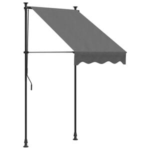 vidaXL Uttrekkbar markise antrasitt 100x150 cm stoff og st&aring;l