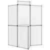 vidaXL Utstillingsvegg 8 paneler sammenleggbar med bord 181x200cm hvit