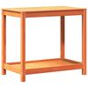 vidaXL Pottebord med hylle voksbrun 82,5x50x75 cm heltre furu