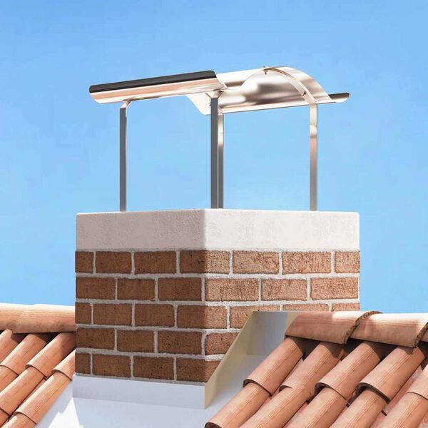 vidaXL Pipe hette s&oslash;lv 59,5 x 50 x 36,5 cm Rustfritt St&aring;l