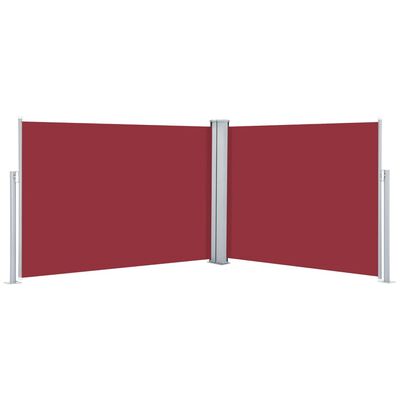 vidaXL Uttrekkbar sidemarkise 120x1000 cm rød
