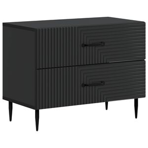 vidaXL Nattbordskap med skuff Svart 62 x 34,5 x 47,5 cm Konstruert tre
