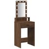 vidaXL Sminkebord Brun 50 x 41 x 140 cm Konstruert tre