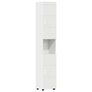 vidaXL Baderomsskapsett TULUM Hvit 37 x 31,5 x 203 cm Konstruert tre
