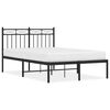 vidaXL Sengeramme i metall med sengegavl svart 120x200 cm