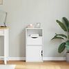 vidaXL Sideskap med skuff ODDA hvit 40x24x79 cm heltre furu