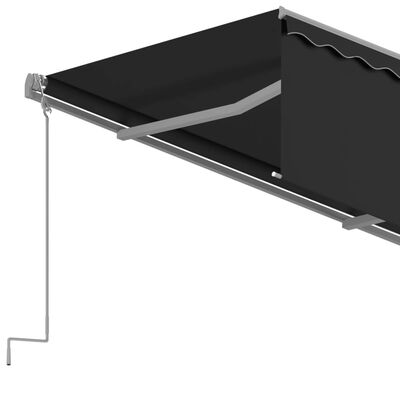 vidaXL Automatisk uttrekkbar markise med rullegardin 3x2,5 m antrasitt