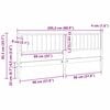 vidaXL Polstret sengegavl med hodegjerde Brun 200 cm Massiv furu