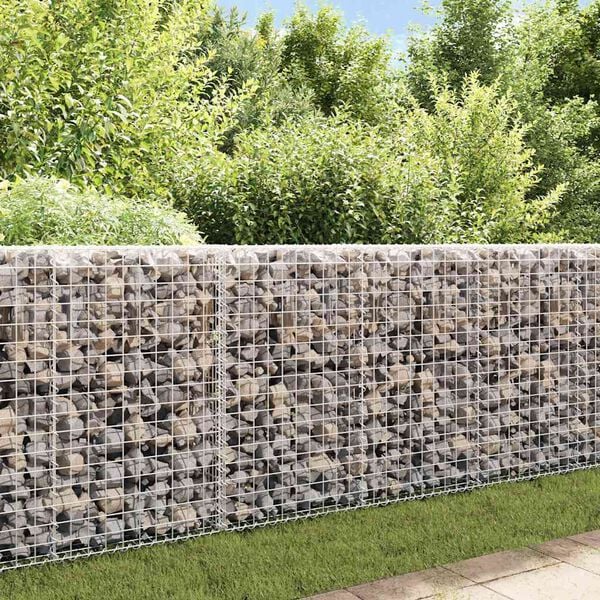vidaXL Gabion med topp- og bunndekke galvanisert st&aring;l 200x20x85 cm