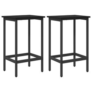 vidaXL Barstol 2 stk. Svart eik 40 x 32 x 74 cm Konstruert tre