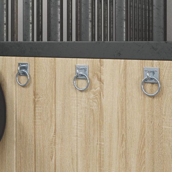 vidaXL Festeringer med plater 3 stk s&oslash;lv st&aring;l