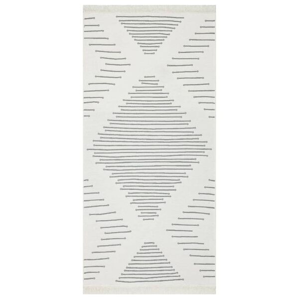 vidaXL Teppe m&oslash;rkegr&aring; 100x200 cm bomull