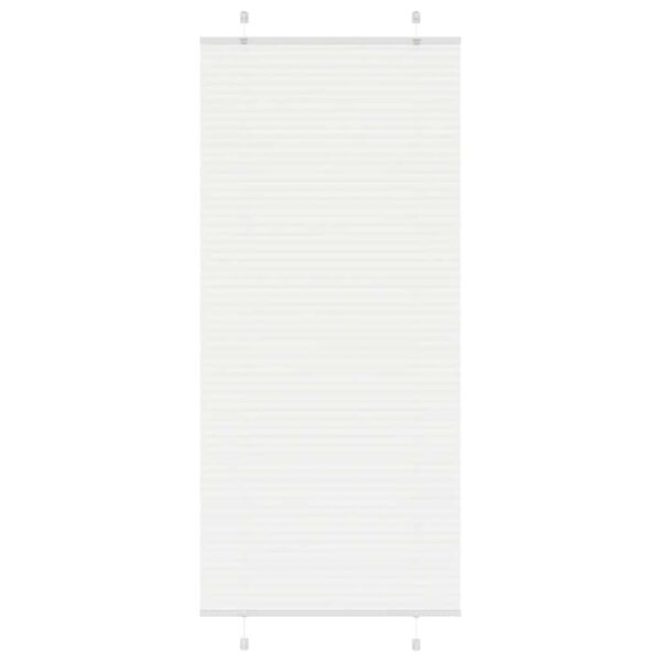 vidaXL pliss&eacute;gardin Hvit 90x200 cm Stoff Bredde 89,4 cm Polyester