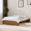 vidaXL Sengeramme honningbrun heltre 120x190 cm Small Double
