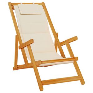 vidaXL Strandstol 2 pcs Brun 61.5 x 123 x 82cm Massivt akasietre