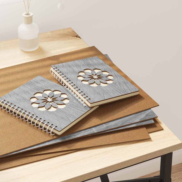 vidaXL Dekorpaneler 12 pcs Grå sonoma 30 x 42 x 0.3 cm Konstruert tre