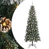 vidaXL Kunstig juletre Gr&oslash;nn 240 cm PVC, plast og st&aring;l