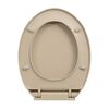 vidaXL Toalettsete myktlukkende beige oval