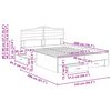 vidaXL Sengestamme med skuff Sonoma eik 140 x 200 cm Konstruert tre