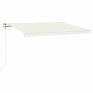 vidaXL Automatisk markise med vindsensor og LED 400x300 cm kremhvit
