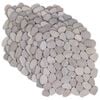 vidaXL Pebble Fliser Gr&aring;brun 30 x 30 cm Elvestein