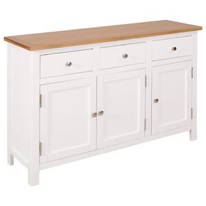 vidaXL Skjenk 110x33,5x70 cm heltre eik
