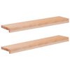 vidaXL Vinduplanker 2 stk. Naturlig 80x 15 x 2 cm Massiv b&oslash;ketre
