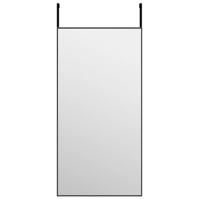 vidaXL Dørspeil svart 40x80 cm glass og aluminium