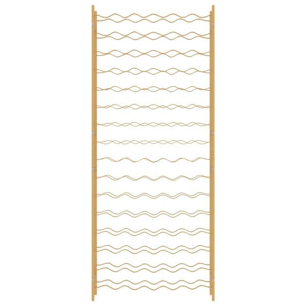 vidaXL Vinstativ for 96 flasker metall gull