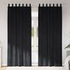 vidaXL Blendingsgardiner 2 pcs Svart 140 x 225 cm Fl&oslash;yel