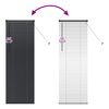 vidaXL Vindu Persienne med gardiner Svart Aluminium