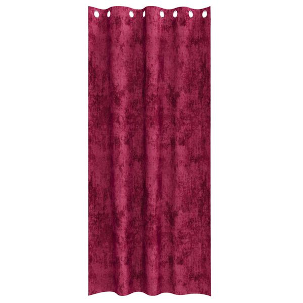vidaXL Fl&oslash;yel Gardiner med gardiner 2 pcs Vinr&oslash;d 225 x 140 cm Fl&oslash;yel