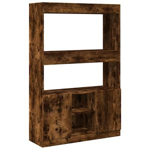 vidaXL Highboard r&oslash;kt eik 92x33x140 cm konstruert tre