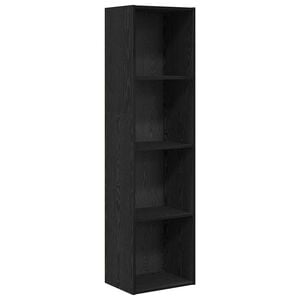 vidaXL Bokhylle 4 niv&aring;er 40 x 30 x 152 cm Konstruert tre Svart Eik