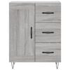 vidaXL Highboard gr&aring; sonoma 69,5x34x180 cm konstruert tre