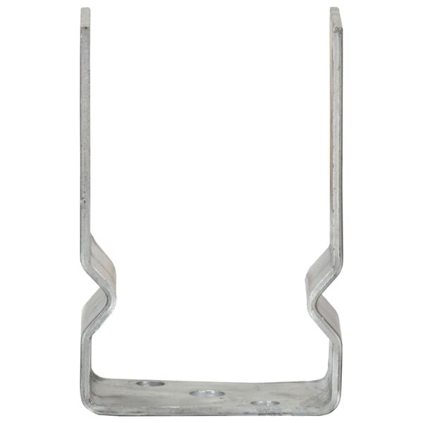 vidaXL Jordspyd for gjerde 12 stk s&oslash;lv 9x6x15 cm galvanisert st&aring;l