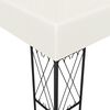 vidaXL Paviljong med LED-lysslynge 3x4 m kremhvit stoff