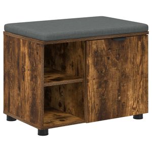 vidaXL Gangbenk med pute Ensfarget R&oslash;kt eik 60 x 38 x 46 cm