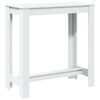 vidaXL Barbord hvit 102x50x103,5 cm konstruert tre