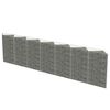 vidaXL Gabion galvanisert st&aring;l 450x30x100 cm