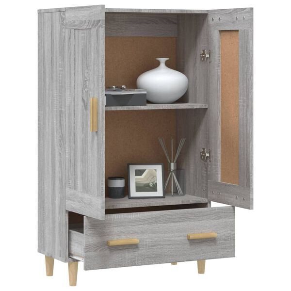 vidaXL Highboard gr&aring; sonoma 70x31x115 cm konstruert tre