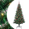 vidaXL Kunstig Forh&aring;ndsopplyst Juletre gr&oslash;nn 150 cm PVC og metall