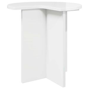 vidaXL Sidetabell H&oslash;gglans hvit &Oslash; 39 x 38 cm Konstruert tre