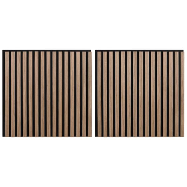 vidaXL akustiske veggpaneler 2 stk lamell 60,5x60 cm eikefiner